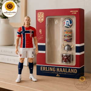 Erling Haaland Norway Football Action Figure Box Set 3 Erling Haaland Norway Football Action Figure Box Set