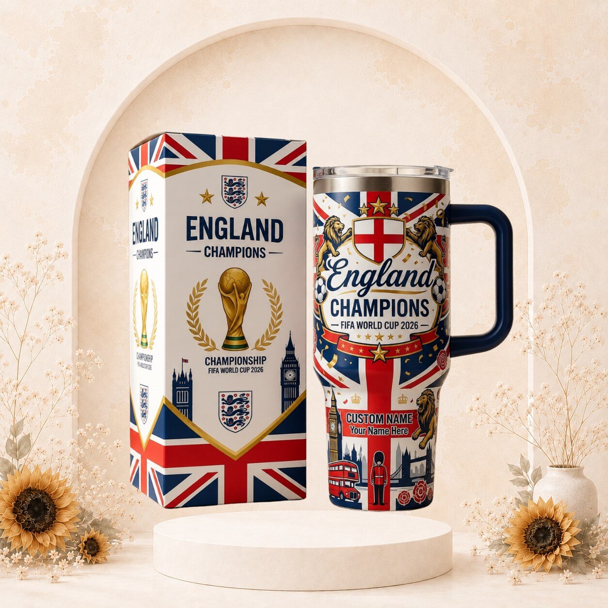 England World Cup 2026 Champions Custom Tumbler